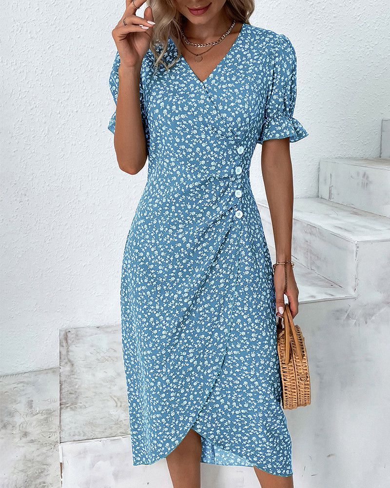 Valkyrie | Kleid mit weichen Blüten