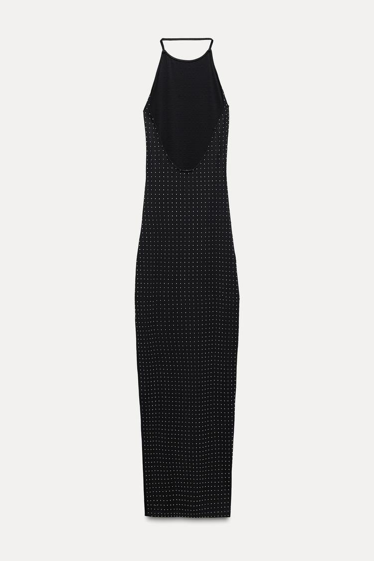 Halter | Elegantes Kleid mit Strasssteinen
