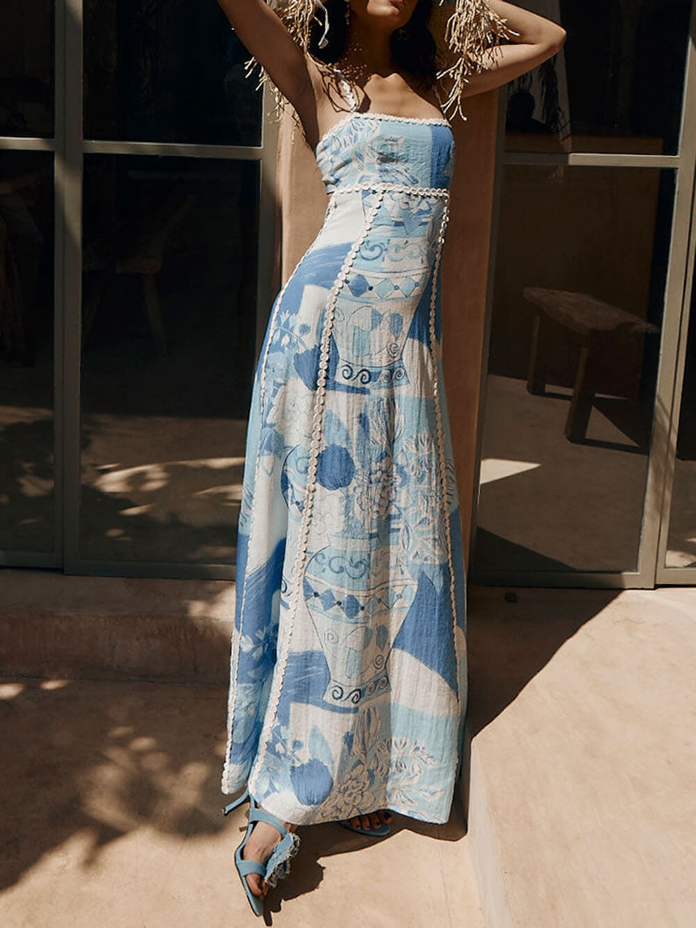 Abito | Sommer-Maxi mit mediterraner Kunst & Stickdetails