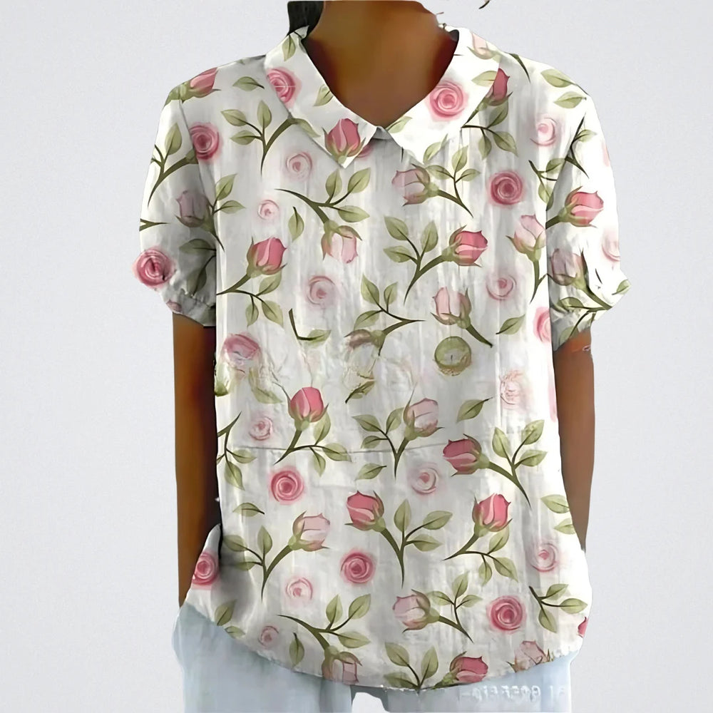 Lina | Elegante Bluse mit Blumendetail