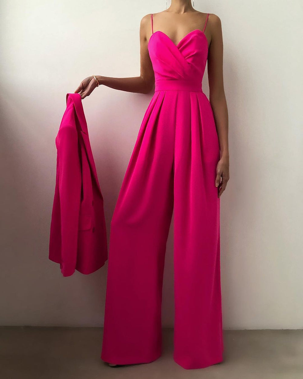 Rebecca | Overall mit geradem Bein, hoher Taille und feinen Trägern