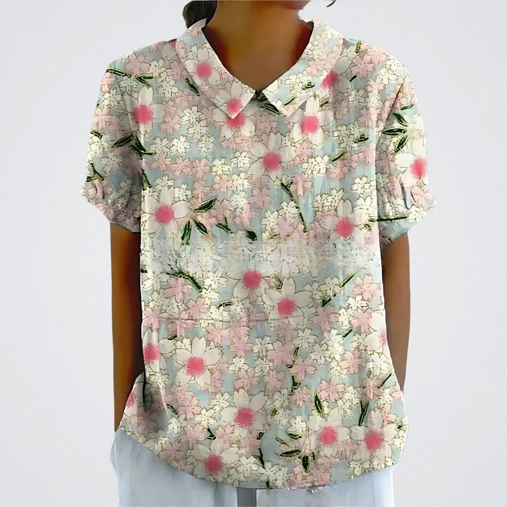 Lina | Elegante Bluse mit Blumendetail