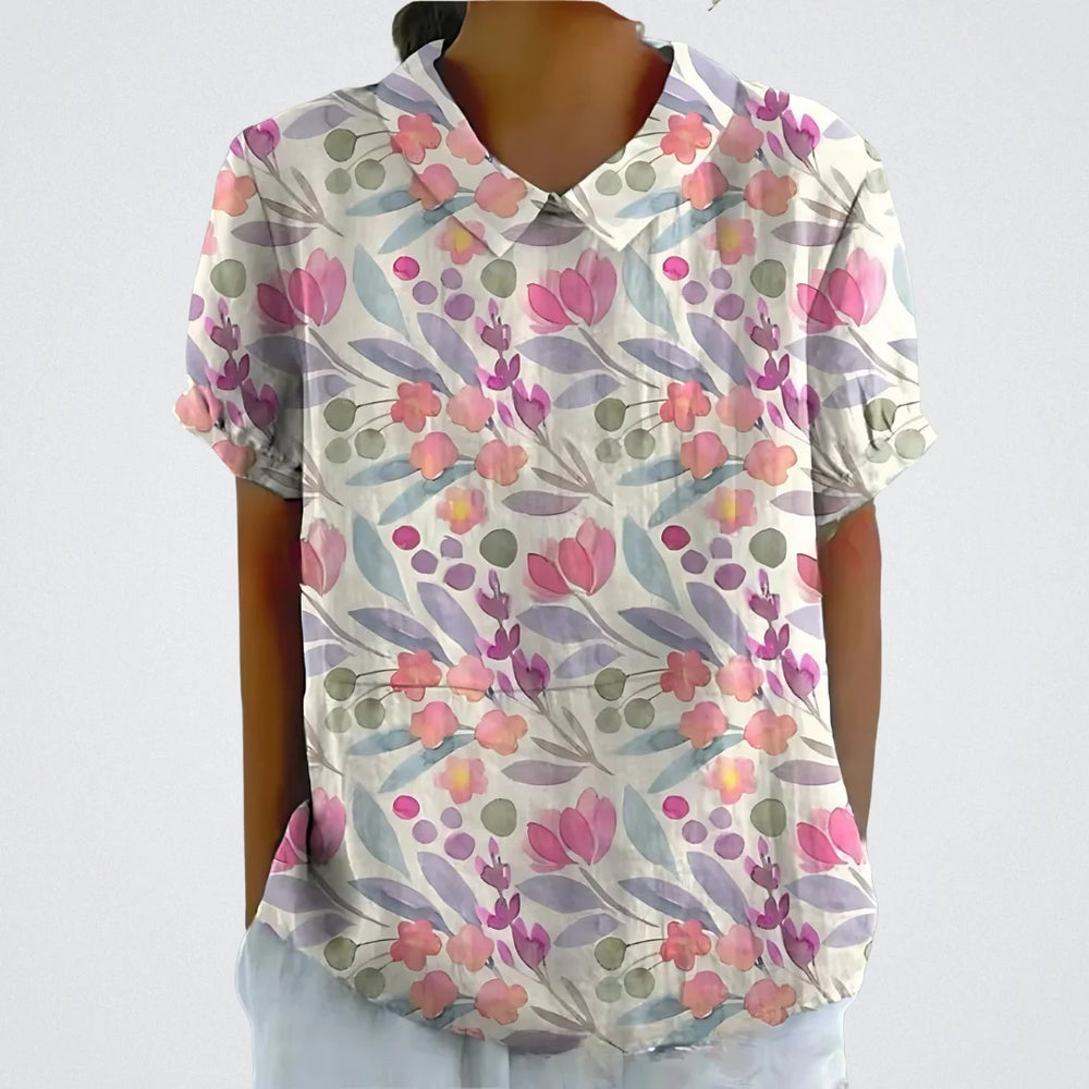 Lina | Elegante Bluse mit Blumendetail