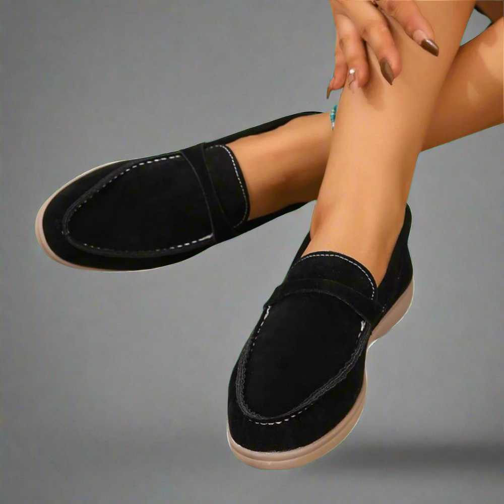 Carina | Handgjorda eleganta mocassiner av mocka