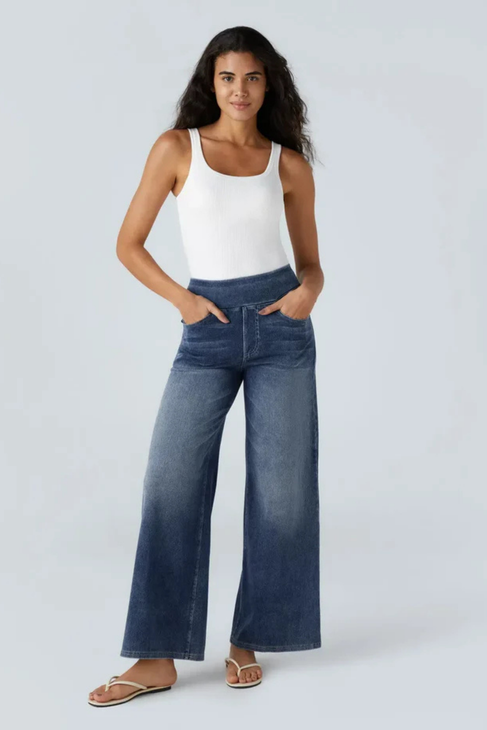 Evanna Hose mit hoher Taille | Dunkelblau
