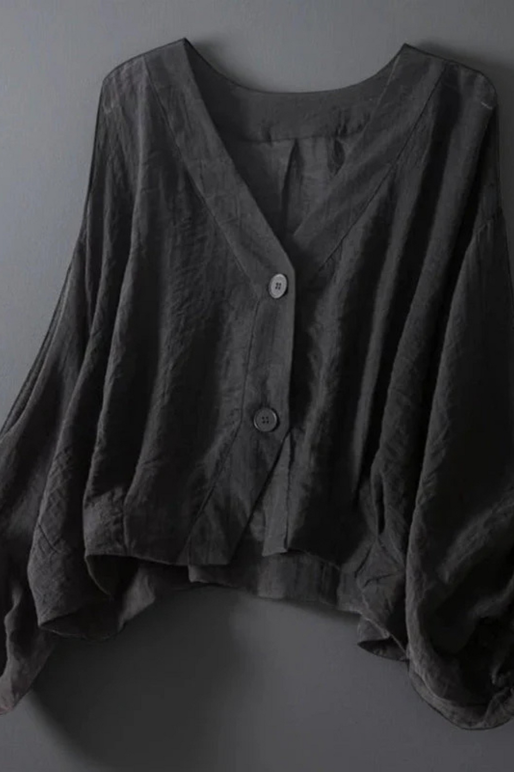Aella Leinenbluse | Schwarz