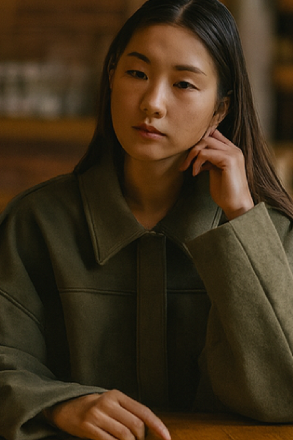 Nala Vintage Oversized Jacket | Grün