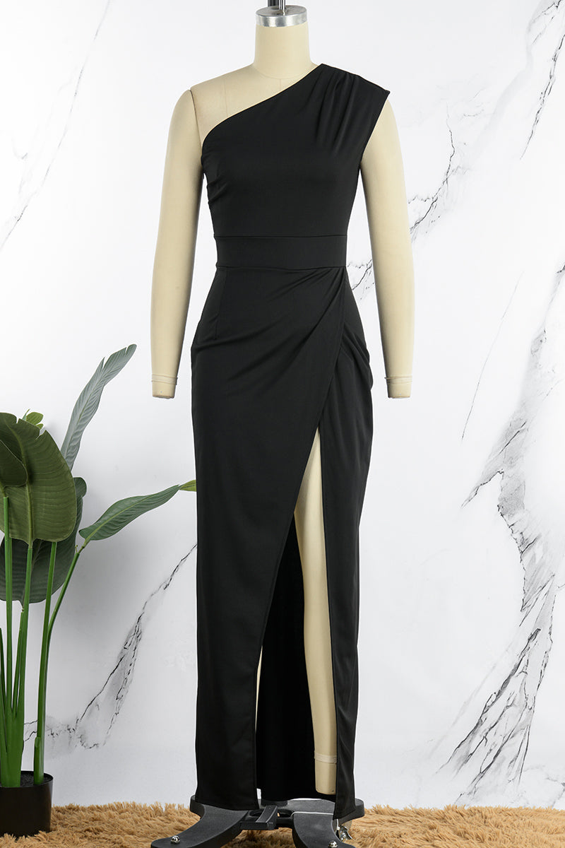 Evie | Elegantes ärmelloses Kleid mit diagonaler Halslinie