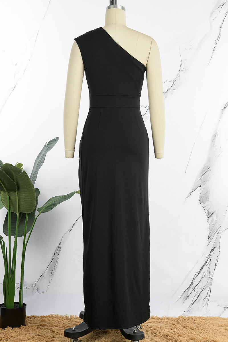 Evie | Elegantes ärmelloses Kleid mit diagonaler Halslinie
