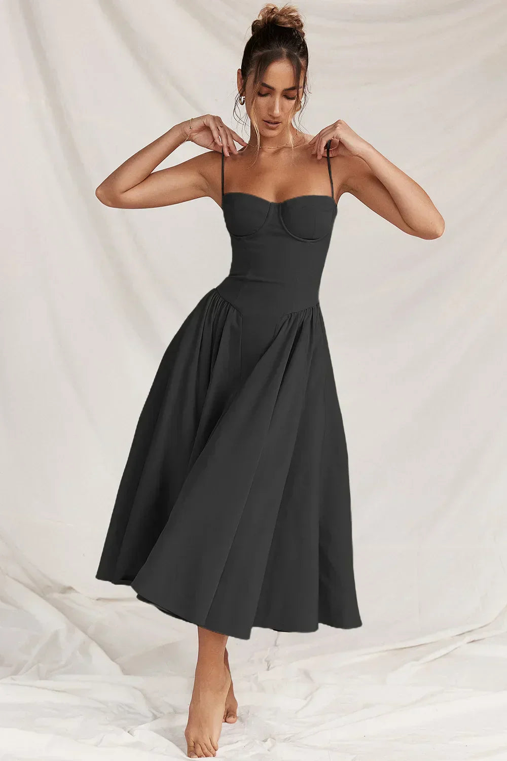 Michaela | Ärmelloses Midikleid