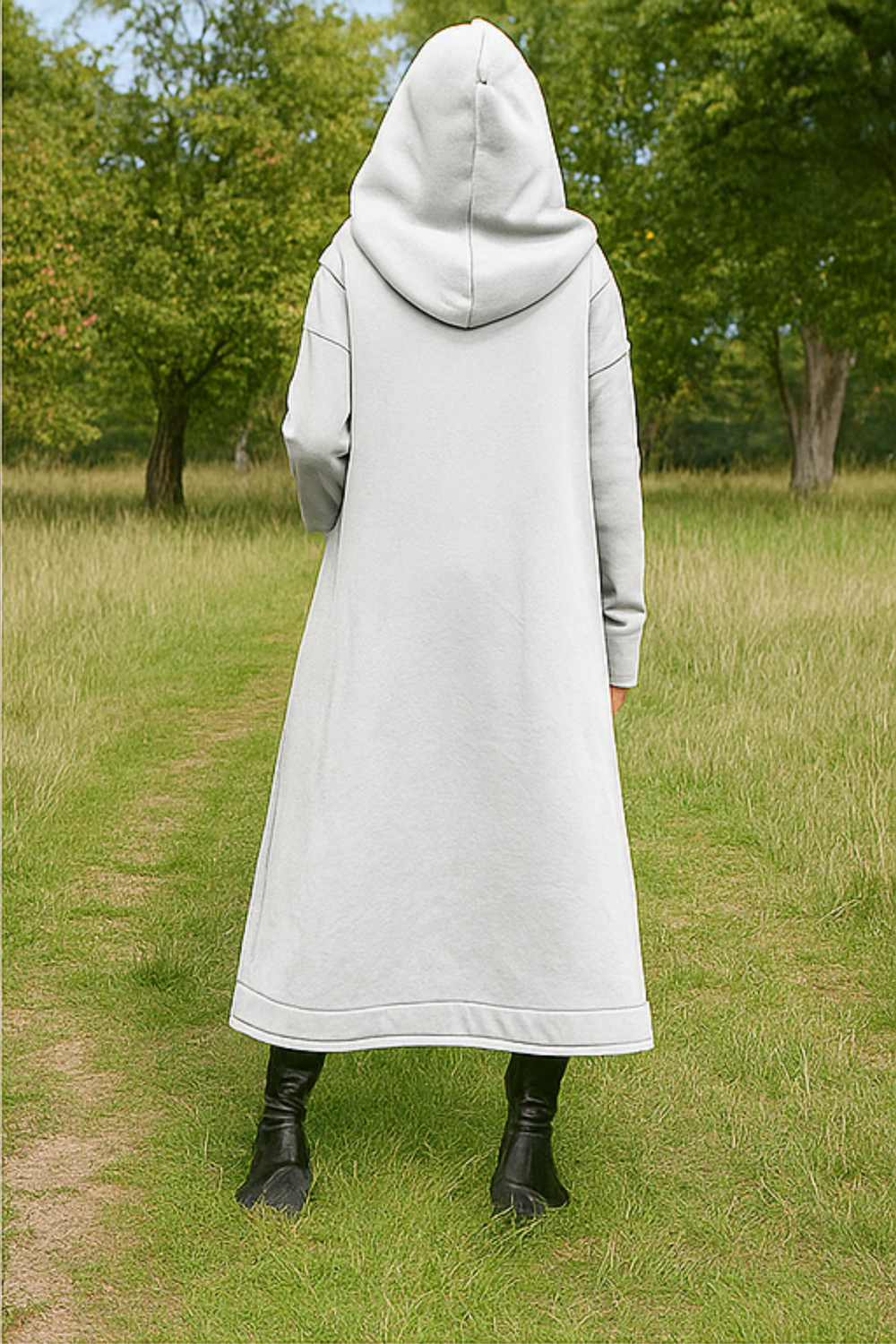 Nana Hoodie mit Reißverschluss | Weiß