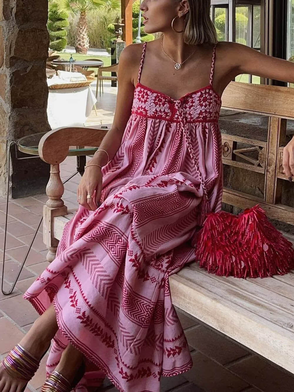 Michaela | Lässiges Ärmelloses Maxikleid