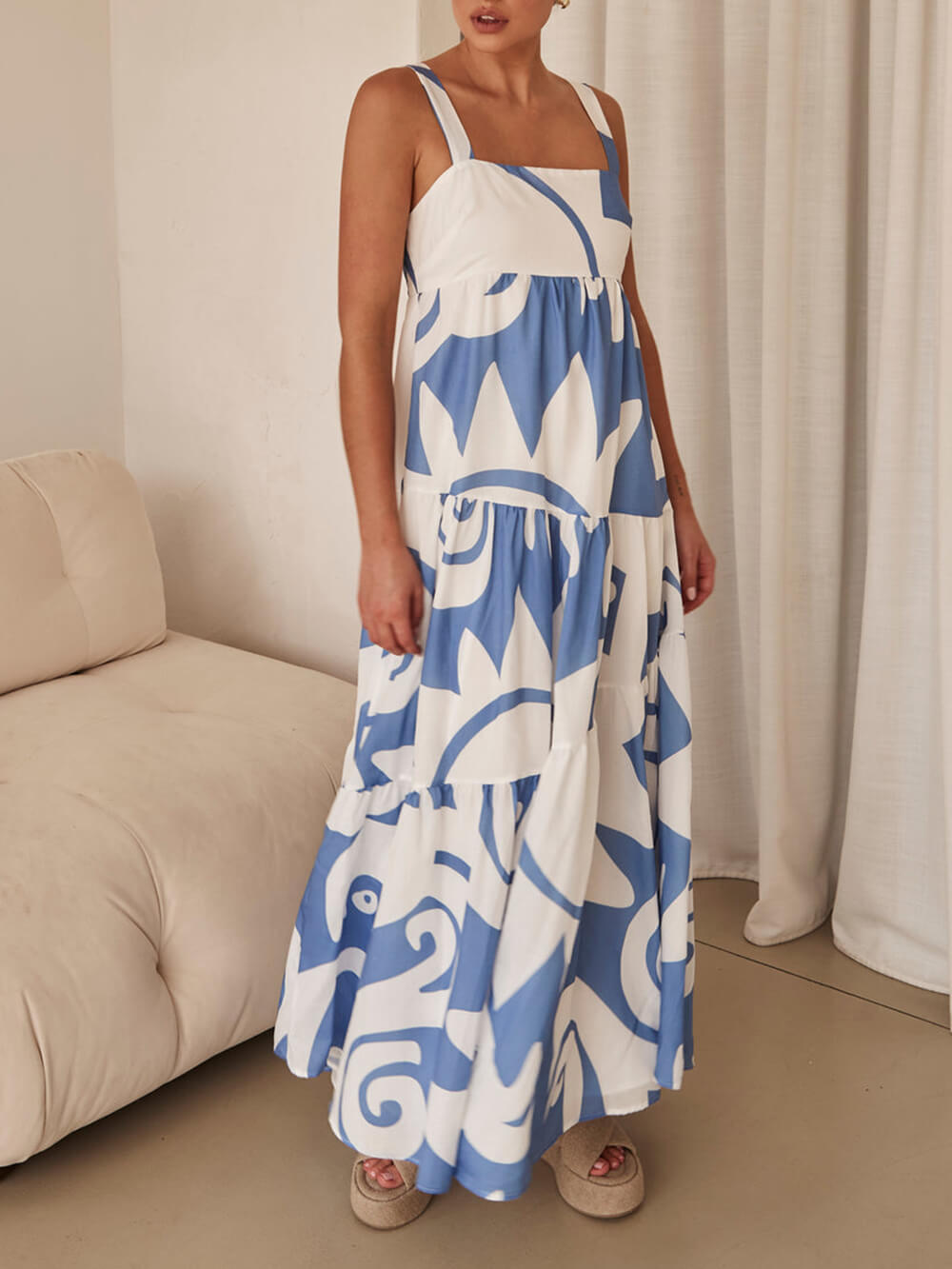 Betty | Bezauberndes Maxi-Kleid mit geometrischem Muster