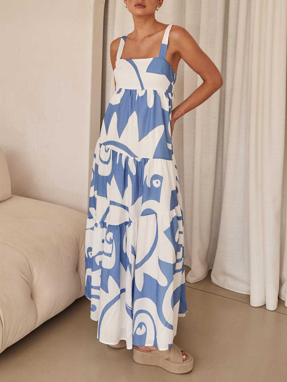 Betty | Bezauberndes Maxi-Kleid mit geometrischem Muster