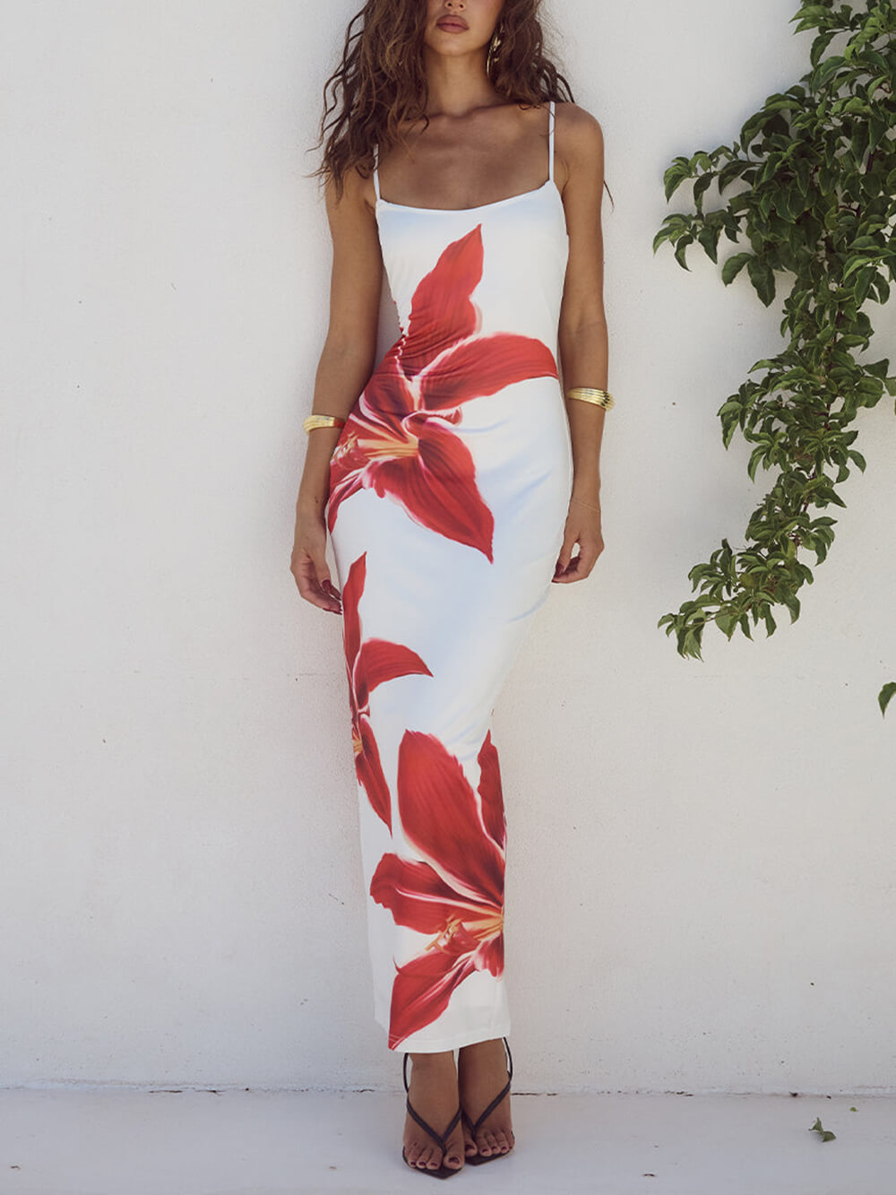 Aella | Abstraktes Blumen-Maxikleid