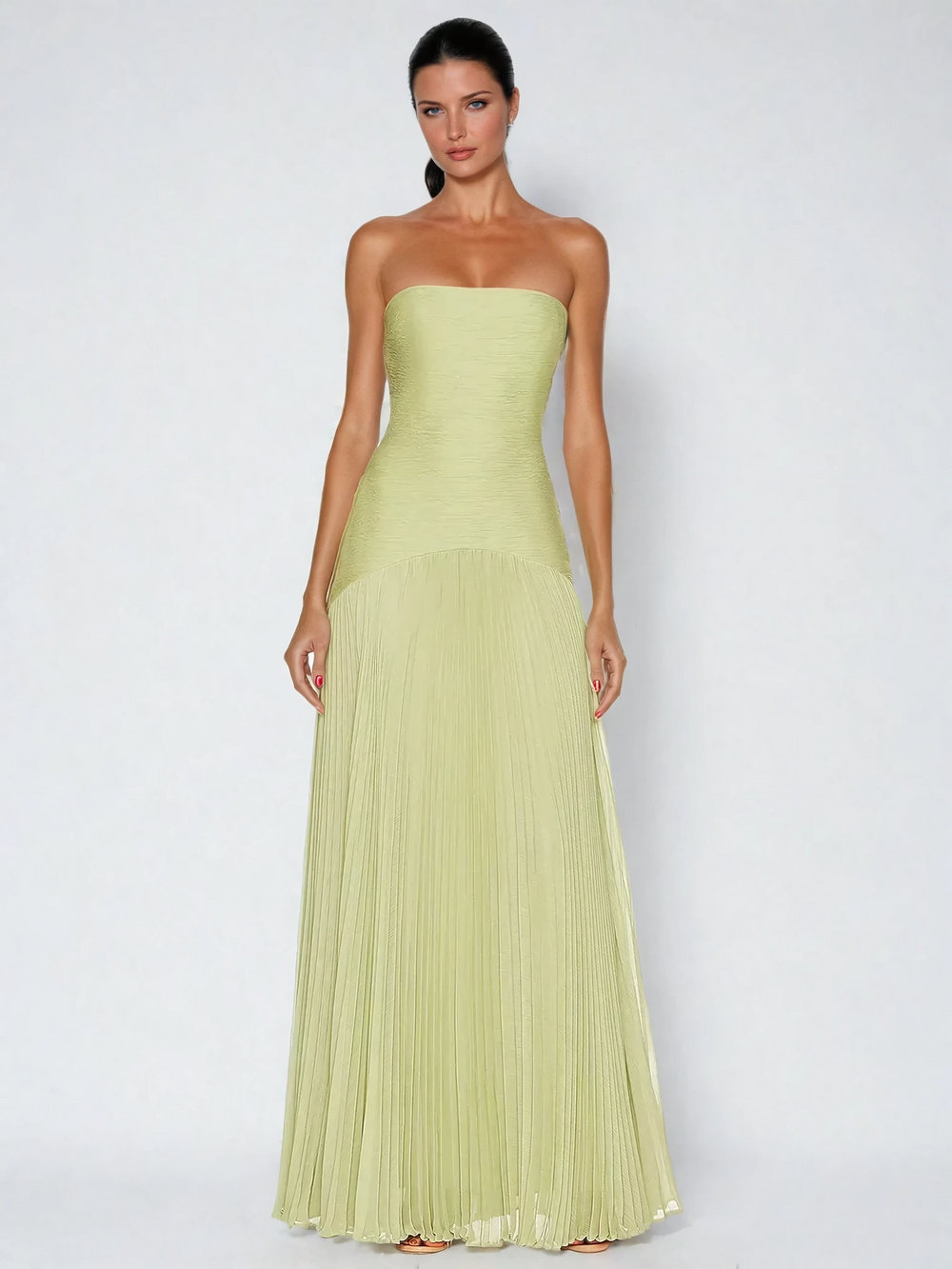 Sabrina | Ärmelloses Maxikleid mit tiefer Taille