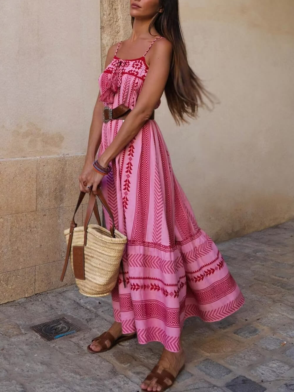 Michaela | Lässiges Ärmelloses Maxikleid