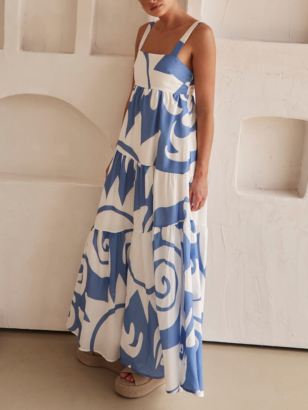 Betty | Bezauberndes Maxi-Kleid mit geometrischem Muster