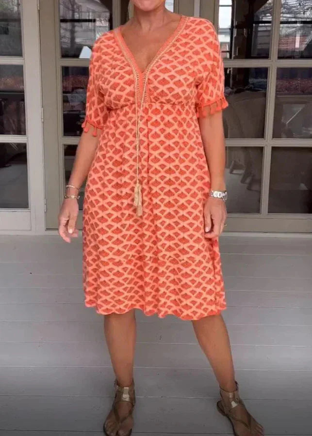 Ella | Bequemes, locker sitzendes Midikleid