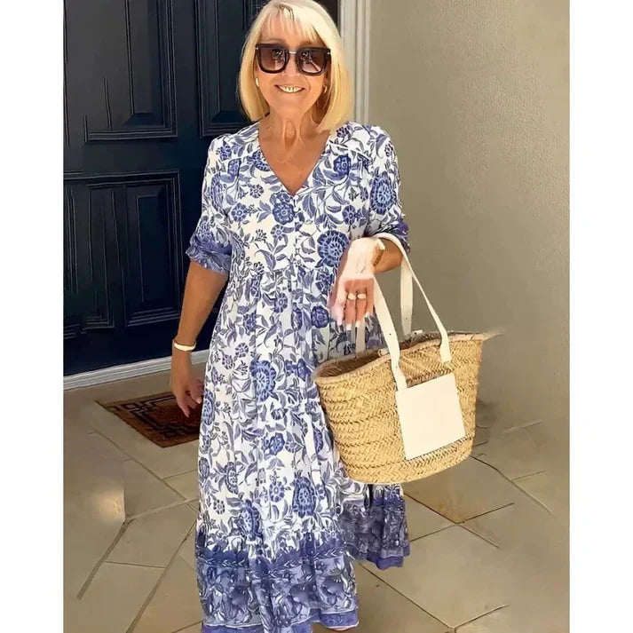 Isla | Boho V-Ausschnitt Kleid