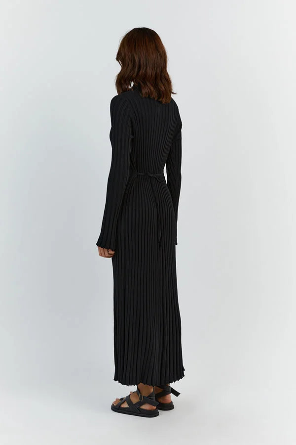 Elodie | Strick-Midikleid mit Rundhalsausschnitt