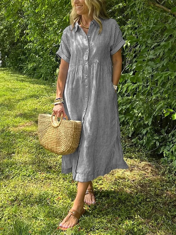 Amirah | Elegant Stripe Dress
