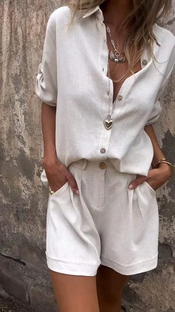 Kinsley | Sommerliches Set aus Leinenstoff