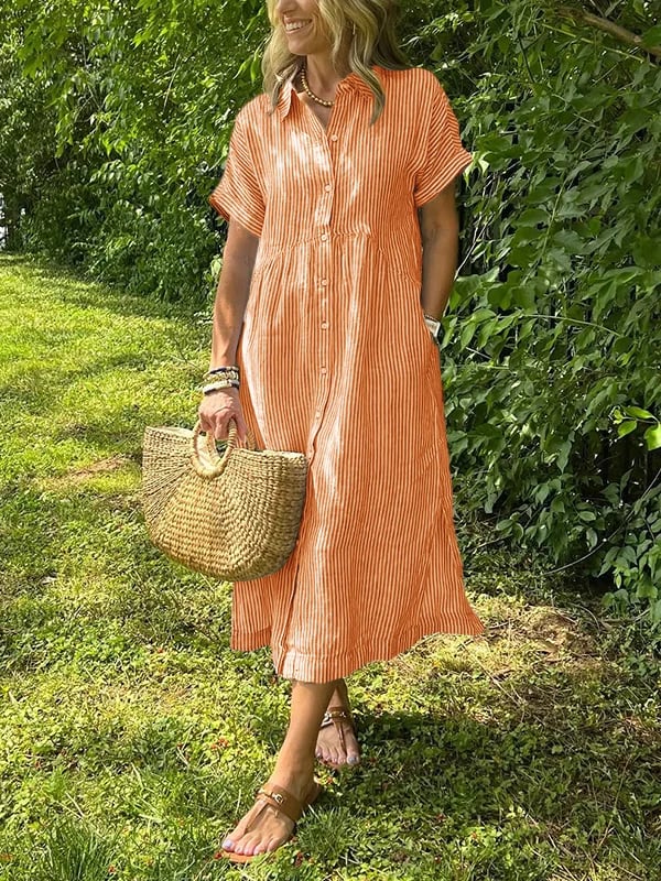 Udela | Elegantes gestreiftes Kleid