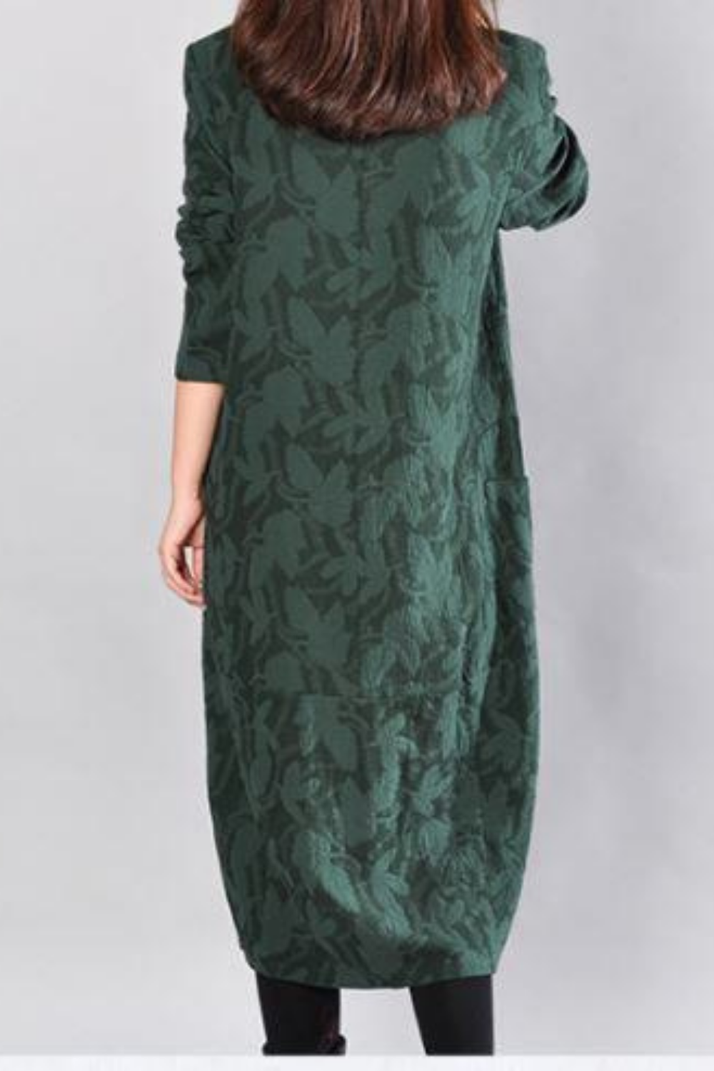 Kayla Maxikleid mit Blätterprint | Grün