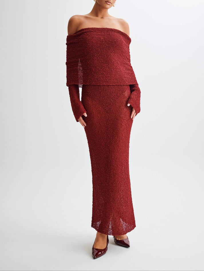 Kenvira | Schulterfreies Kleid