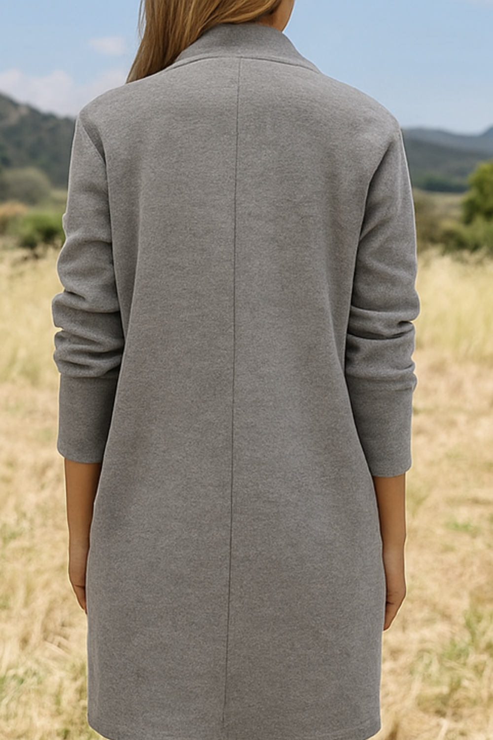 Nisha Langer Cardigan | Grau