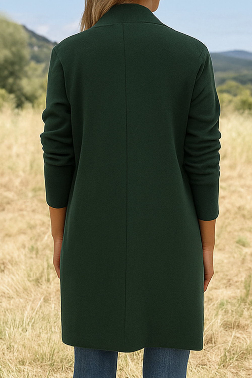 Nisha Langer Cardigan | Grün