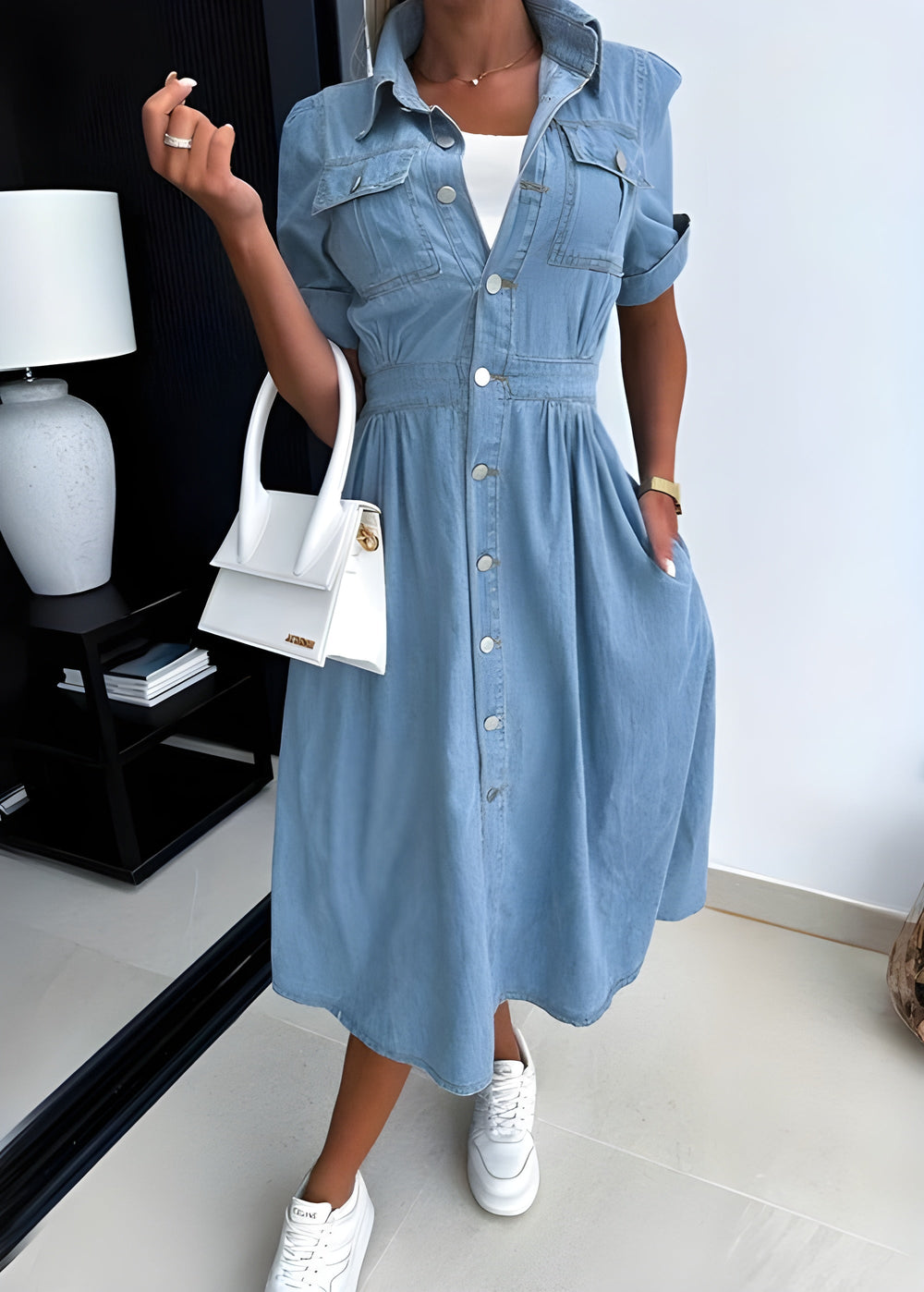 Zara | Elegantes Jeanskleid