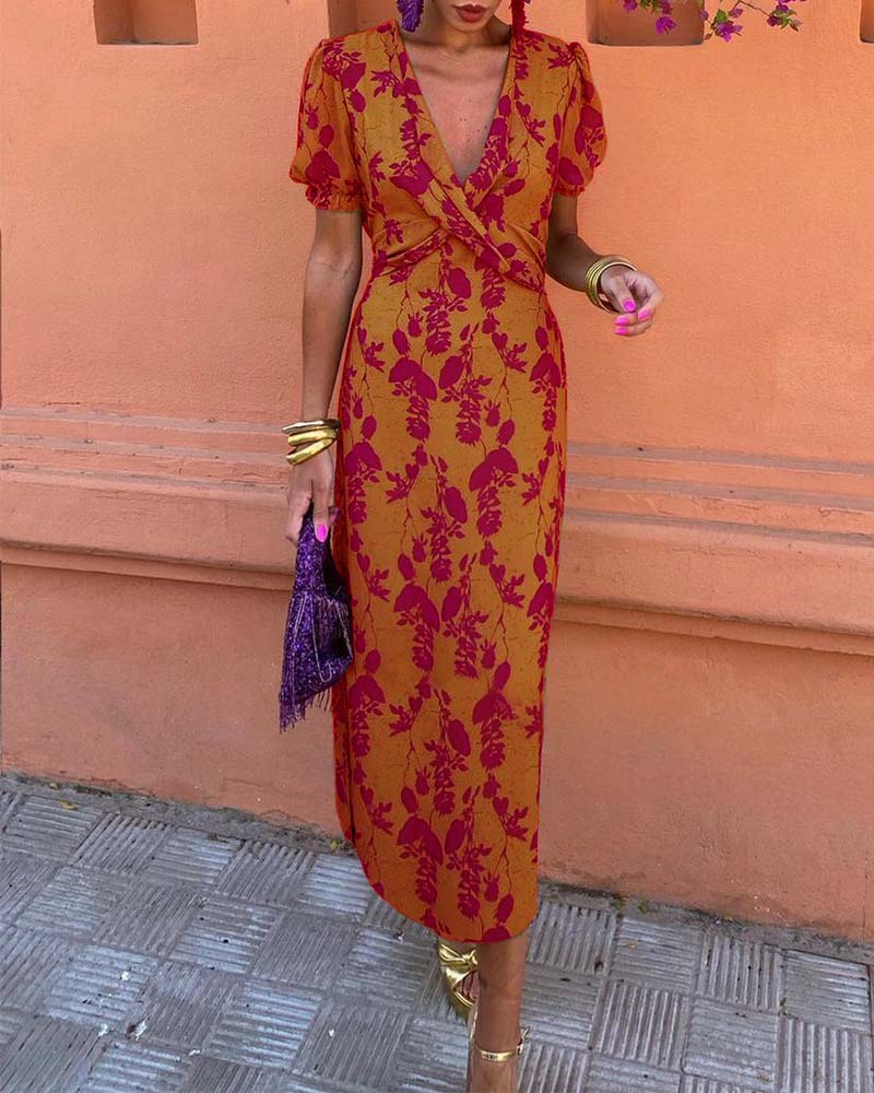 Sonya | Atemberaubendes Midikleid mit V-Ausschnitt