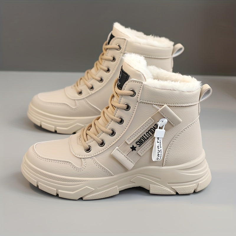 Coline | Gefütterte Plateausohle Schneestiefel