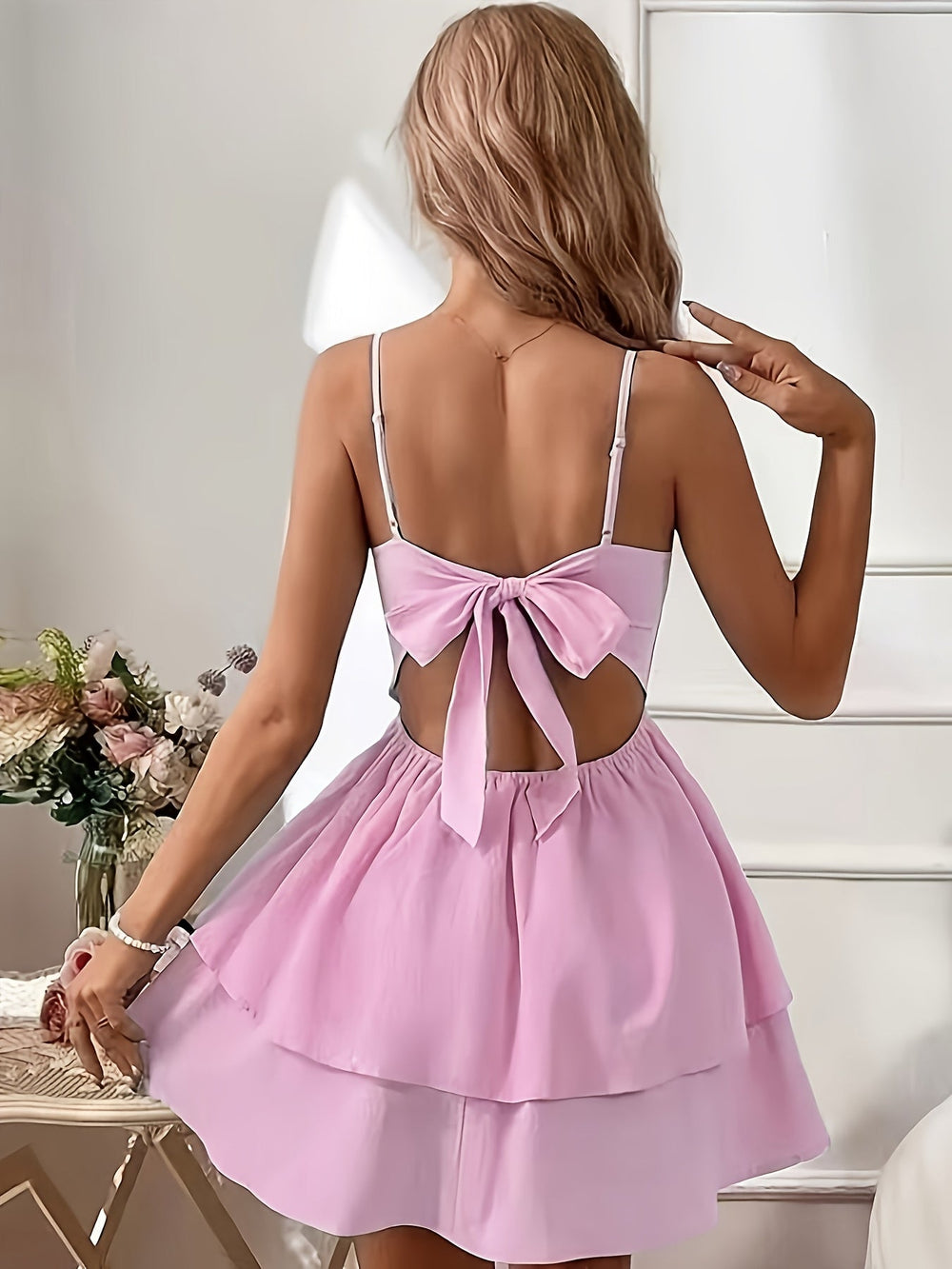Rosalie schulterfreies Kleid mit Schleife