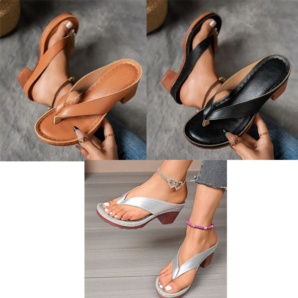Clara | Dicker Absatz Orthopädische Sandalen