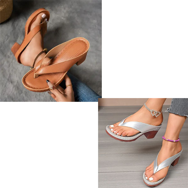 Clara | Dicker Absatz Orthopädische Sandalen