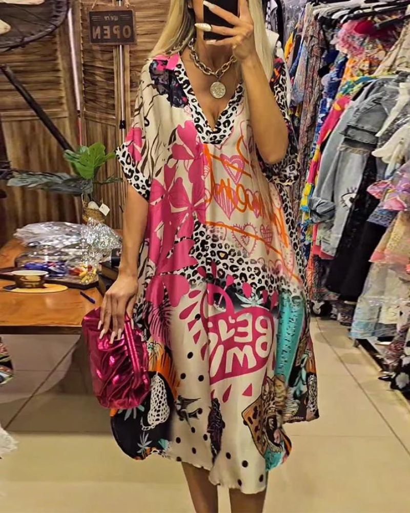 Sachiko | Kleid mit wildem Print