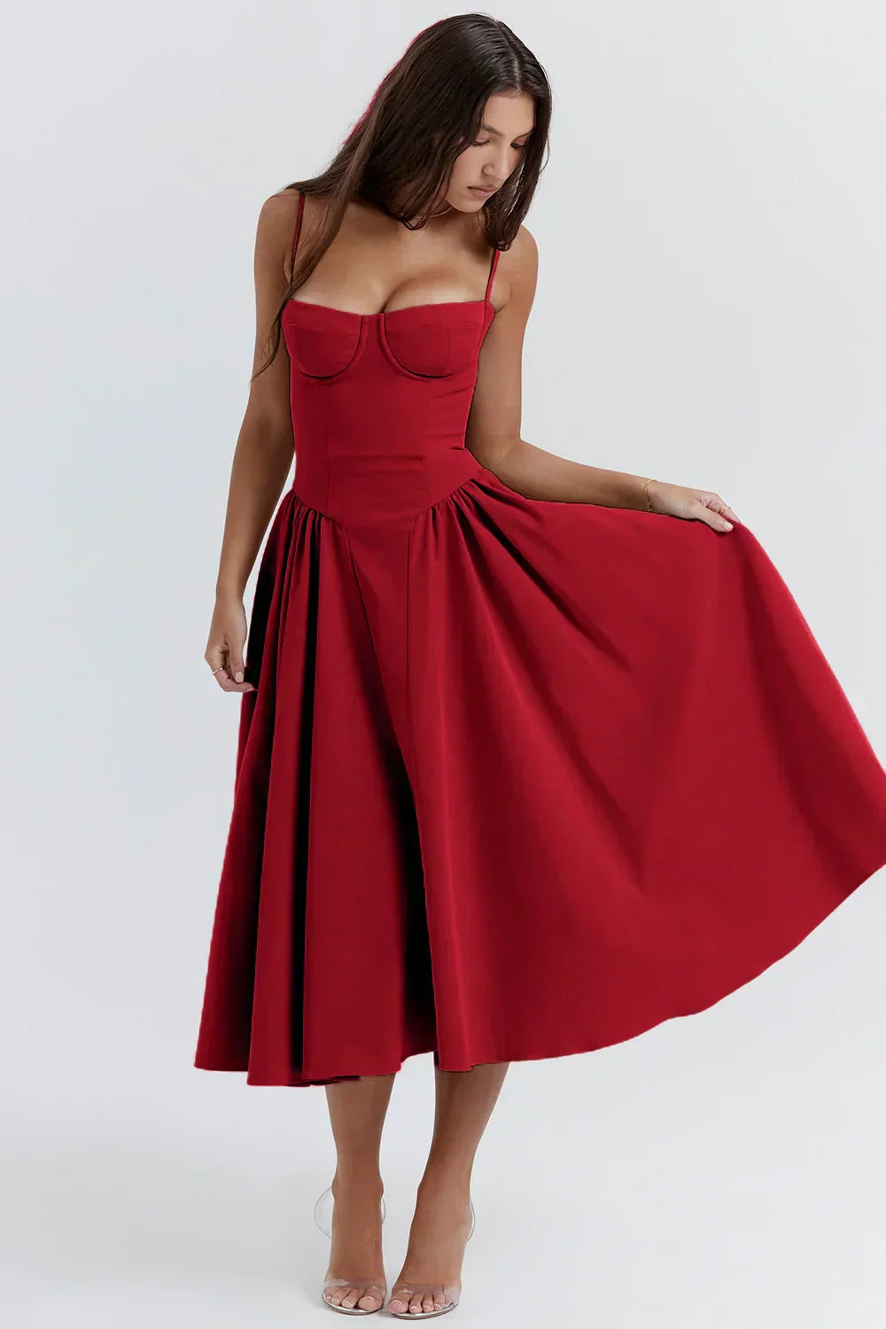Michaela | Ärmelloses Midikleid