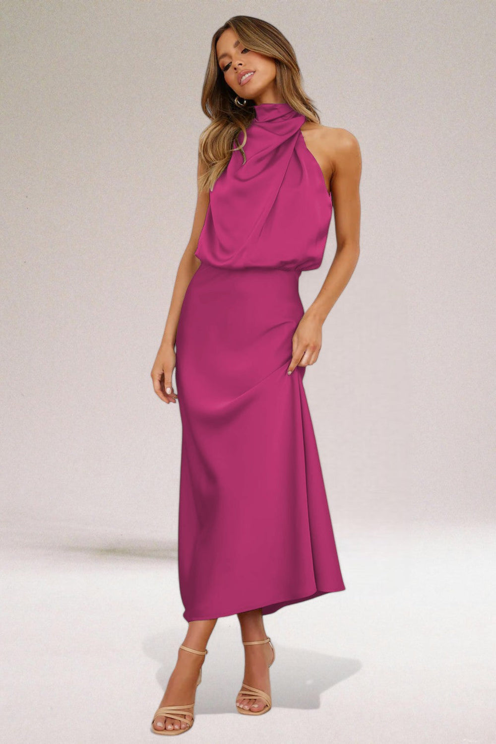 Flavia | Glamouröses Satinkleid