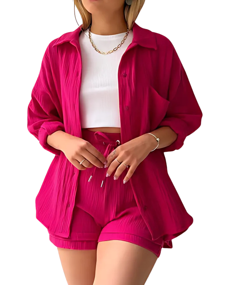 Elowen | Strukturierter Button Co-Ord Set