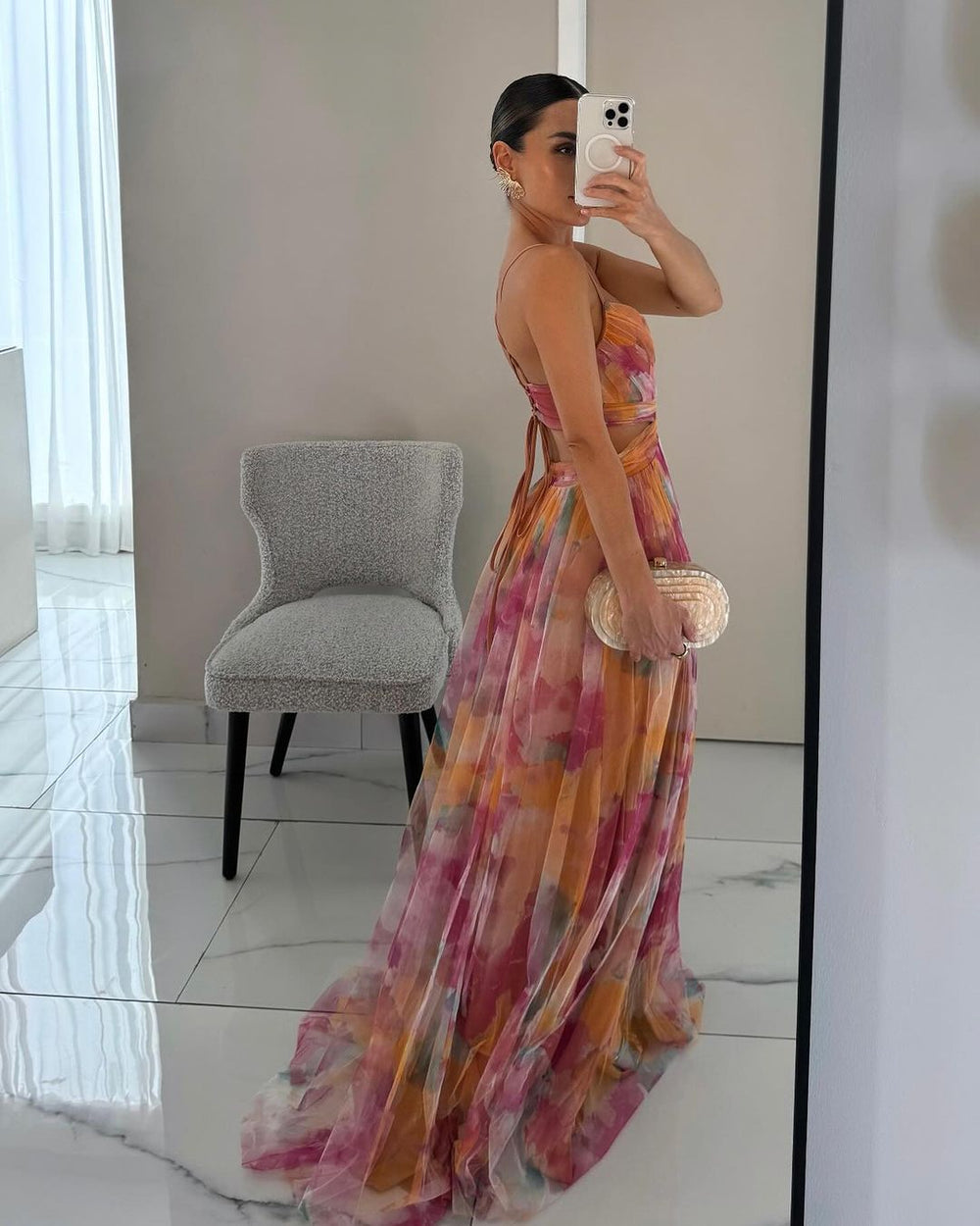 Giselle | bezauberndes Maxikleid mit Blumenmuster