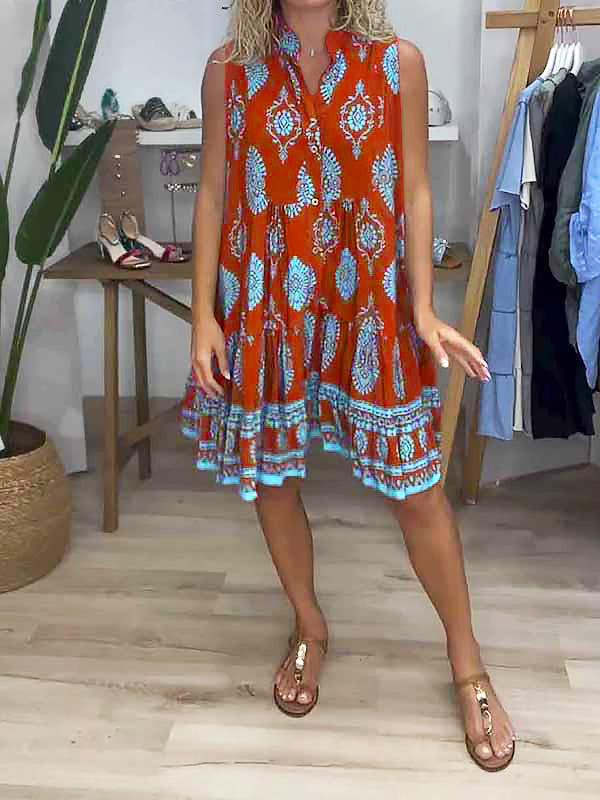 Bonnie | Tropical Charm Kleid mit V-Ausschnitt