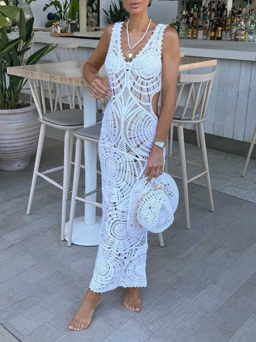 Monica | Schickes ärmelloses Maxikleid