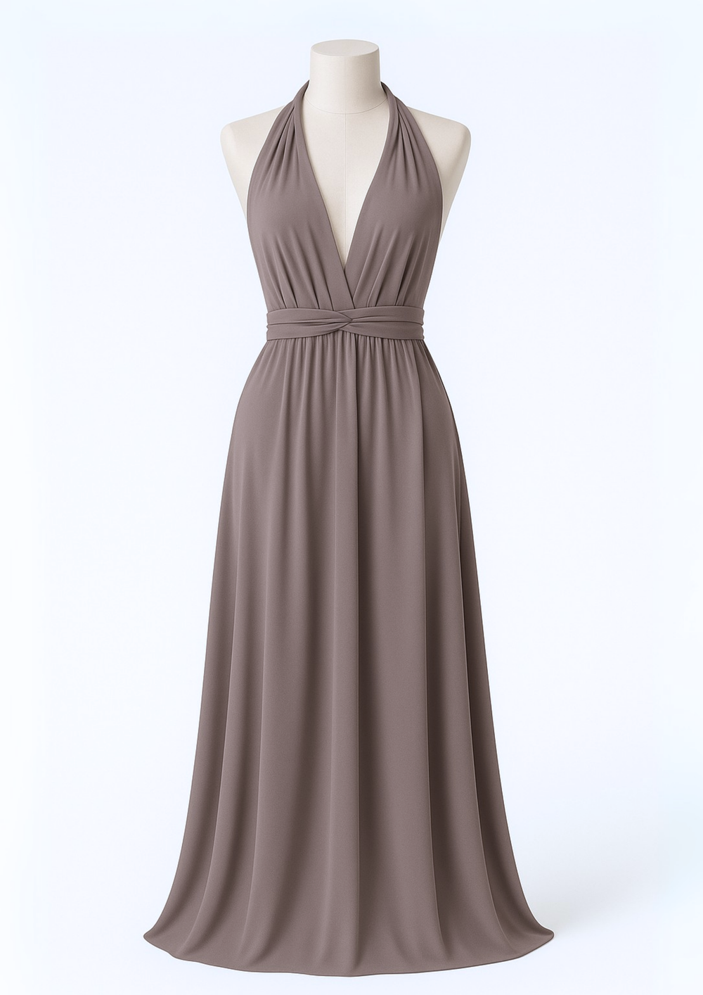 Nyxara Wandelbares Maxi-Kleid | Taupe