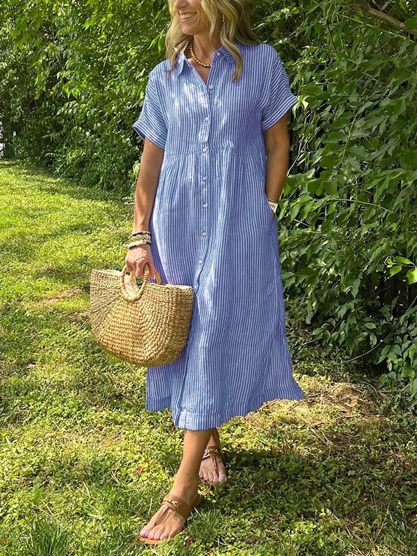 Amirah | Elegant Stripe Dress