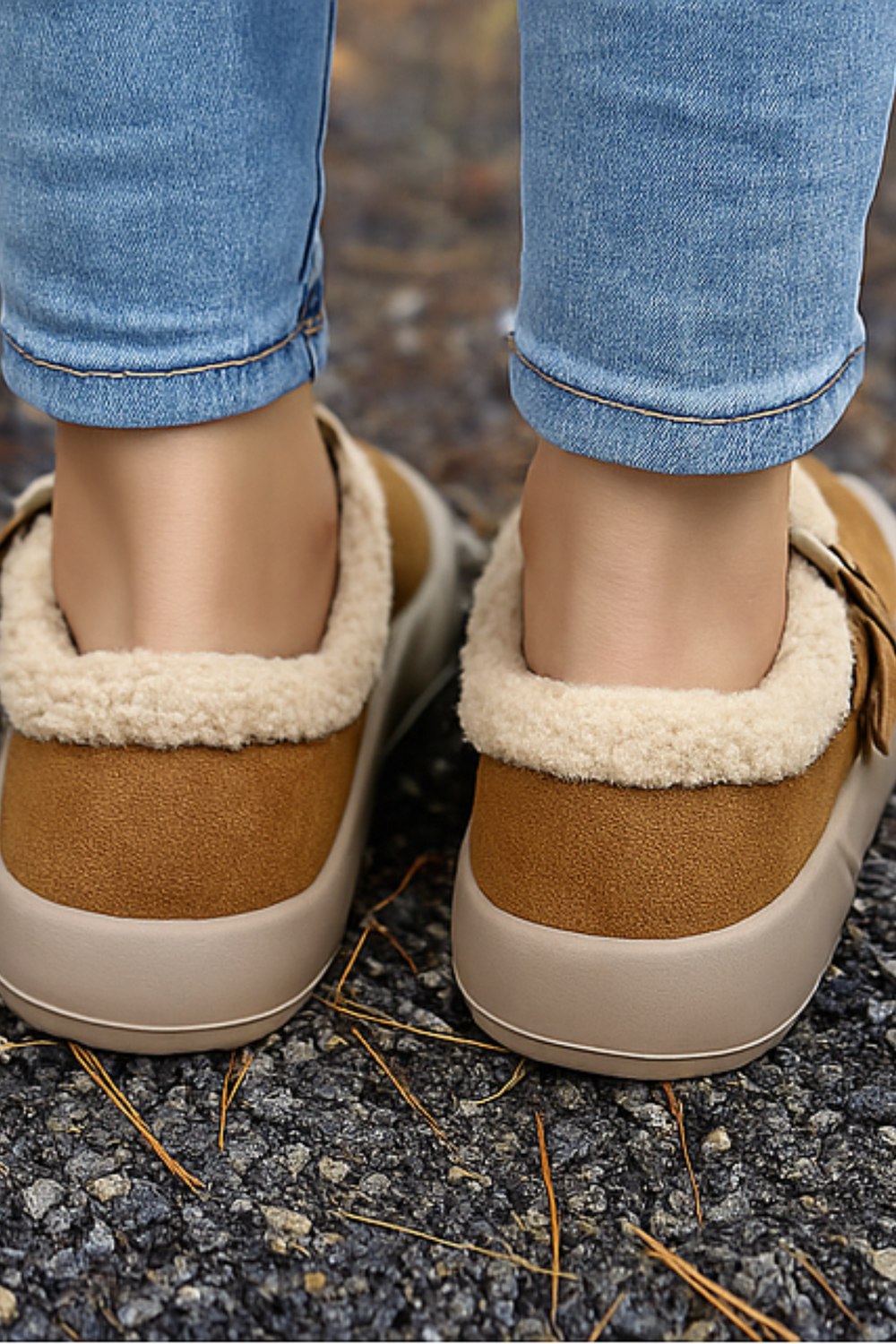 Ivory Bequeme Schuhe mit Fleecefutter | Khaki