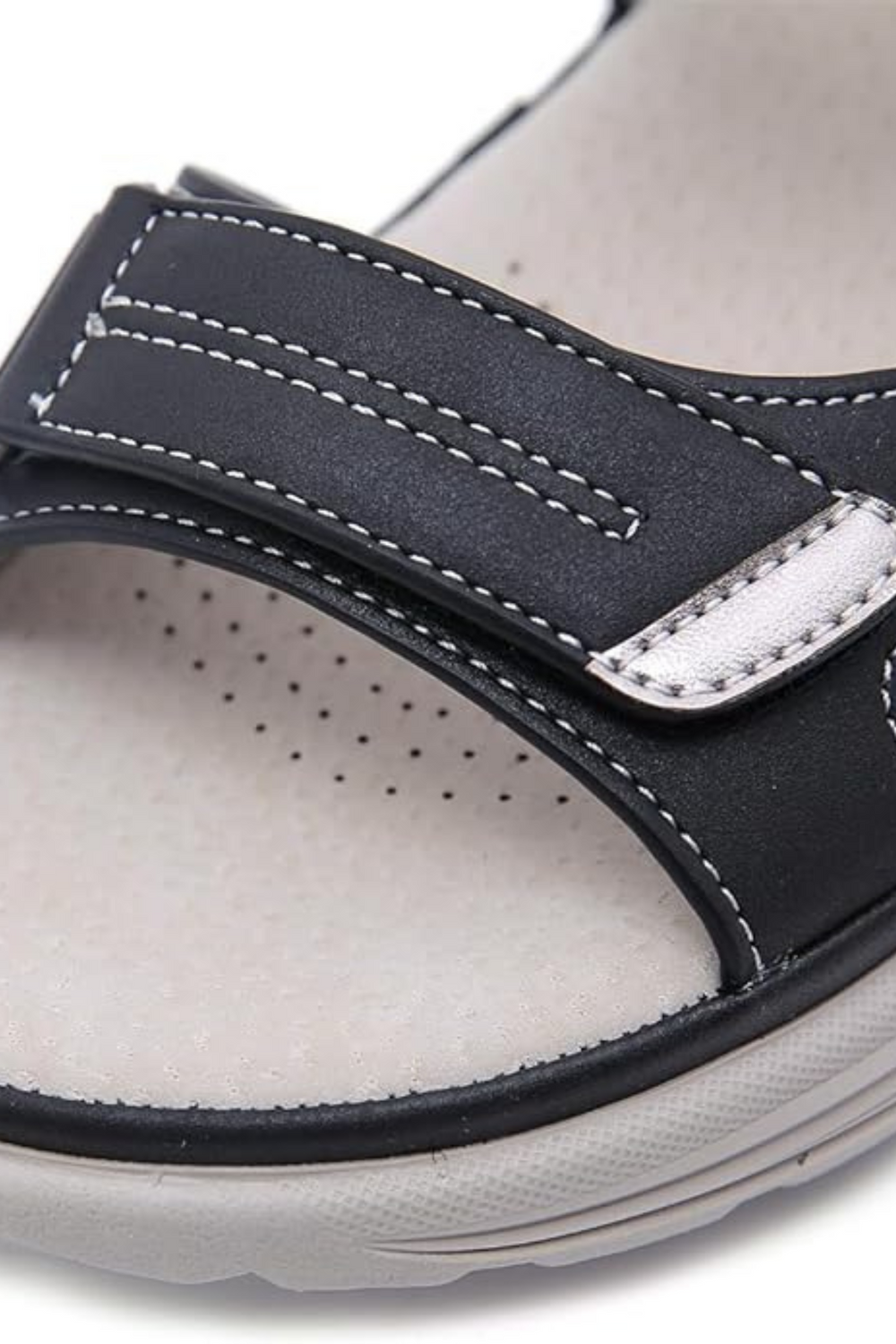 Tonya Orthopädische Ledersandalen | Schwarz