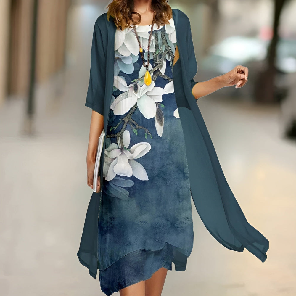 Nova | Elegantes Kleid & Cardigan Set